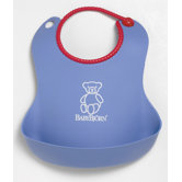 Soft Bib Two Pack in Bright Red and Ocean Blue