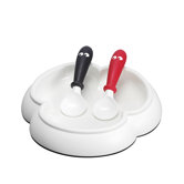 Plate and Spoon Set in White