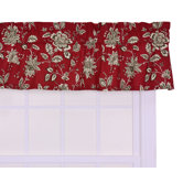 Jeanette Tailored Valance Window Curtain in Red