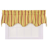 Warwick Medium Scale Stripe Lined Scallop Valance