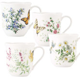 Butterfly Meadow 10 oz. Herbs Mug (Set of 4)