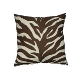 Brown Zebra Square Pillow