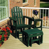 Adirondack Glider Chair & Ottoman Set