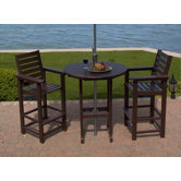 Captain 3 Piece Bar Height Dining Set