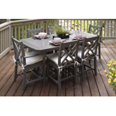 Chippendale 7 Piece Dining Set with Cushion