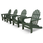 Ivy Terrace Classics 4 Piece Folding Adirondack Seating Group