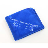 Fleece Throw in Royal with White Hug