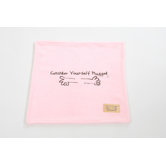 Marshmallow Plush Lovie in Bubble Gum Pink with Chocolate Hug