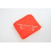 Fleece Throw in Orange with White Hug