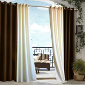 Outdoor D&eacute;cor Gazebo Outdoor Solid Grommet Top Curtain Panel in Chocolate