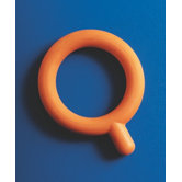 Chewy Q Teething Ring in Orange