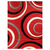 Studio 605 Red Geometric Design Rug