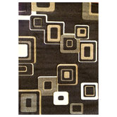 Studio 607 Chocolate Geometric Design Rug