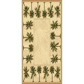 Oasis Palm Design Beige Novelty Rug