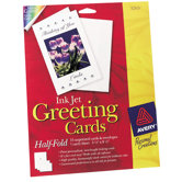 20 Count 5-1/2" x 8-1/2" Ink Jet Blank Greeting Card