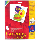 20 Count 4-1/4" x 5-1/2" 3266 Quarter-Fold Blank Greeting Card