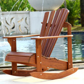 Signature Teak Adirondack Rocking Chair