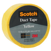 1.5" X 5 Yards Yellow Scotch&reg; Duct Tape 1005-YLW-1P