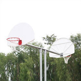 Aluminum Fan Double Basketball Backstop -