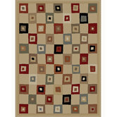 Tribeca Village Squares Ivory Rug