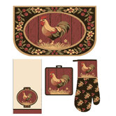 Medley Rooster Kitchen Set (Set of 4)