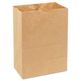 Natural Grocery Sack Squat Paper Bag in Brown