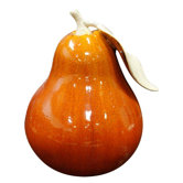 Ceramic Pear Ornament in Orange