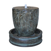 Fiberglass Modern Floral Fountain with LED Light