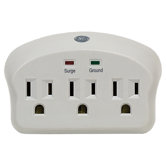 3-Outlet 660 Joules in Wall Surge Protector