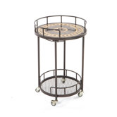 Gibraltar Mosaic Outdoor Serving Cart