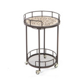 Orvieto Mosaic Outdoor Serving Cart