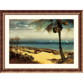 Tropical Coast Bronze Framed Print - Albert Bierstadt