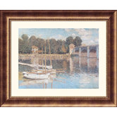 Bridge at Argenteuil Bronze Framed Print - Claude Monet