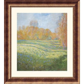 Meadow at Giverny Bronze Framed Print - Claude Monet
