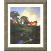 Hunt Farm Silver Framed Print - Maxfield Parrish