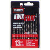 13 Piece Set High Speed Steel Kwik Start� Drill Bits 242790