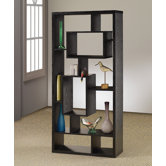 Room Divider Bookcase in Black Oak