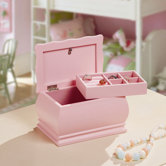 Princess Dianna Jewelry Box with Removable Tray in Pink