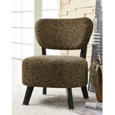 Shady Shores Leopard Print Fabric Slipper Chair