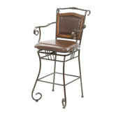 Bingham Springs 29" Bar Chair with Arms and Cushion Seat in Black
