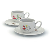 Storie A Colazione Niki Sulla Neve Cups with Saucers Set by Miriam Mirri