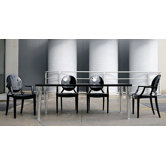 Ghost 5 Piece Top Top Table and Ghost Chair Dining Set