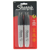 2 Count Black Chisel Tip Permanent Marker