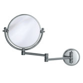 Magnifying 7.5" Swinging Wall Mirror in Chrome