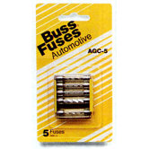 5 Count 5 Amp AGC Glass Tube Fuses AGC5