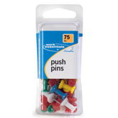 75 Count Assorted Colored Push Pin