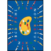 Cut Pile Paintbrushes Kids Rug