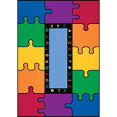 Cut Pile ABC Puzzle Kids Rug