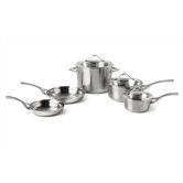 Contemporary 3-Ply Stainless Steel 8-Piece Cookware Set