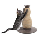 Catit Blow Molded Hourglass Corn-husk and Sisal Scratching Post
